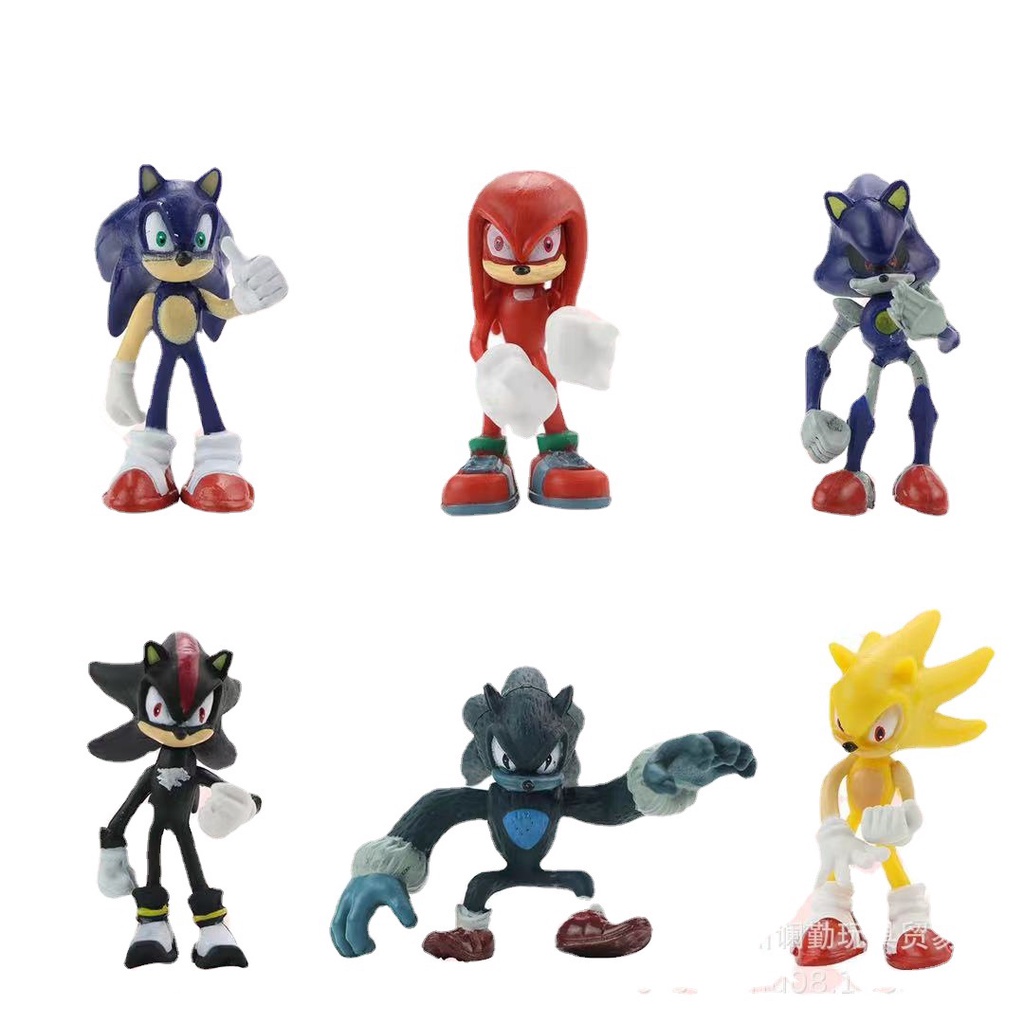 6 Pzs Erizos Sonic Figura De Juguete Juguetes De Dibujos Animados