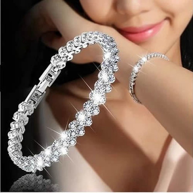 pulsera romana de plata de ley 925 para mujer accesorios de joyería con