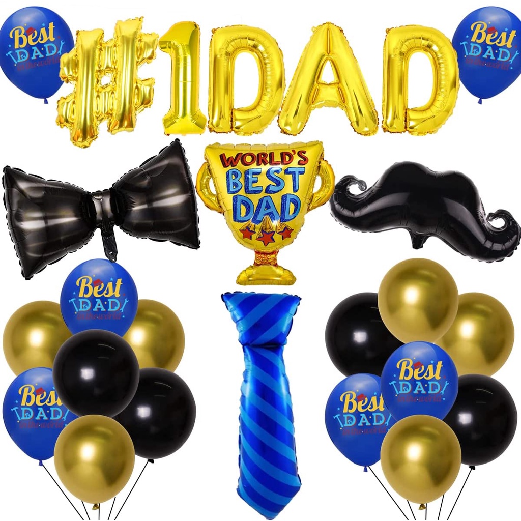 JOYMEMO Feliz Día Del Padre Globos Decoraciones Con 1 Papá Trofeo Remolcado  Para El Mejor Siempre Amamos Tema Suministros Familiares | Shopee Chile