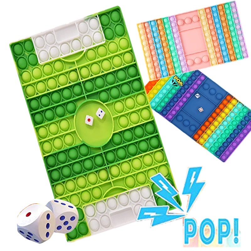 interactivo Jumbo presión Relajante Fidget Juguetes para la familia padres e hijos NEERIX Rainbow Tablas de ajedrez Push Bubble Sensory Fidget Toys juguete de gran tamaño Push Game Fidget juguete 