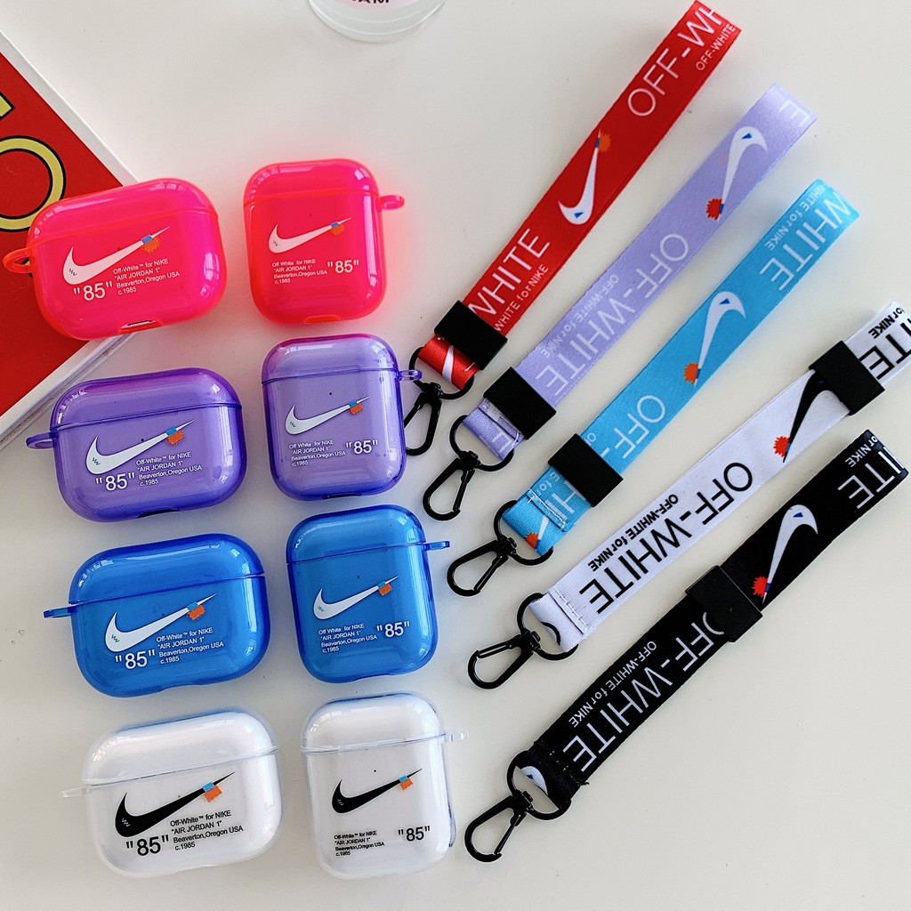 Air Off White Airpods Funda Con Correa Para Pro 1/2 Suave TPU Protectora De  Color Puro Apple | Shopee Chile