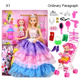 Juego De Munecas Barbie 58 Piezas Con 6 Vestido Y 1 Muneca De Bebe Reemplazable Princesa Casa De Juego Conjunto Kit De Juguete Para Ninas Ninos Shopee Chile