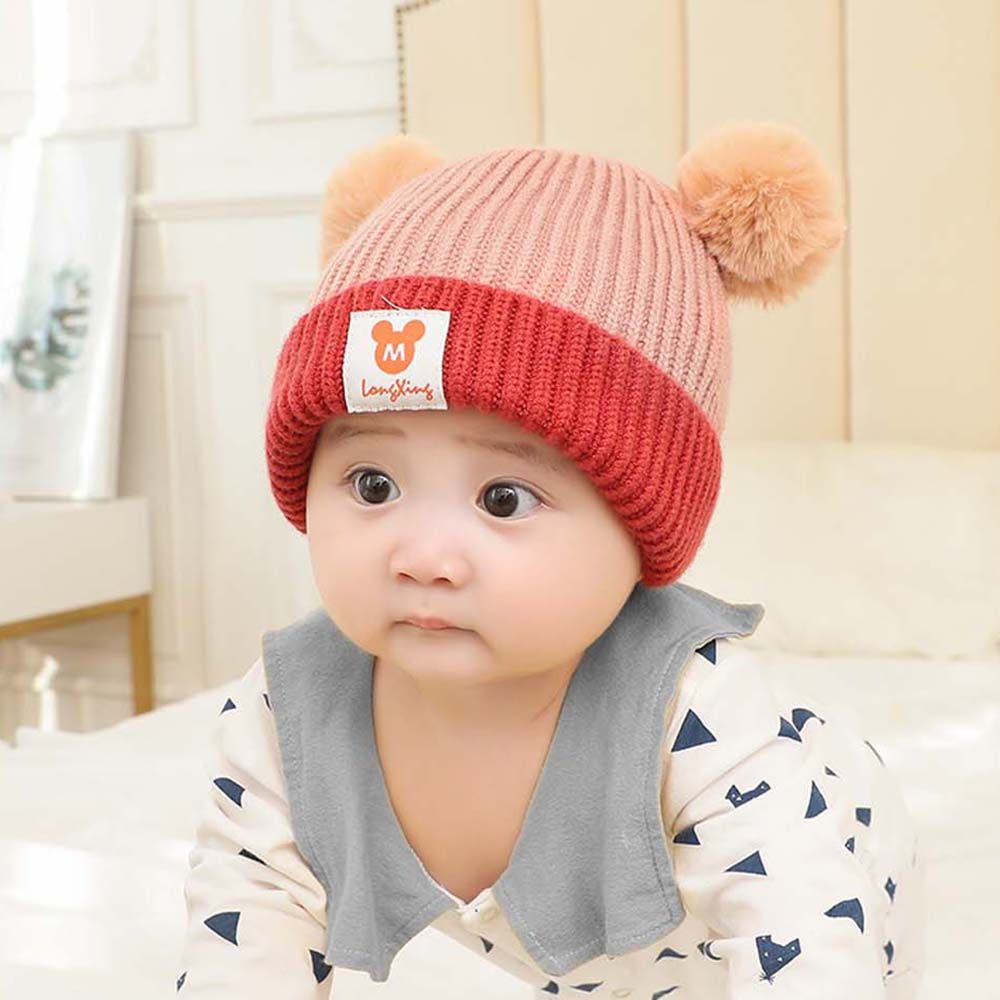 RETUROM Bebé pañuelos de cuello Sombrero suave del chapitel hecho punto encantador de los niños del niño del bebé 