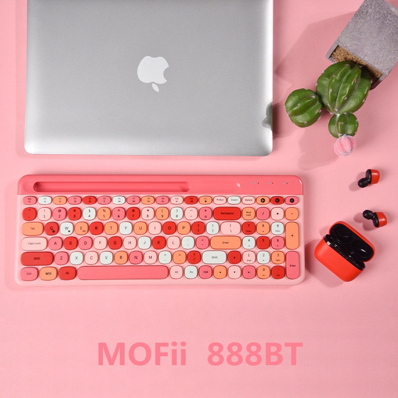 MOFII 888BT Wireless Bluetooth Notebook Keyboard Office Mobile Phone  Flatbed Computer Keyboard | Shopee Chile