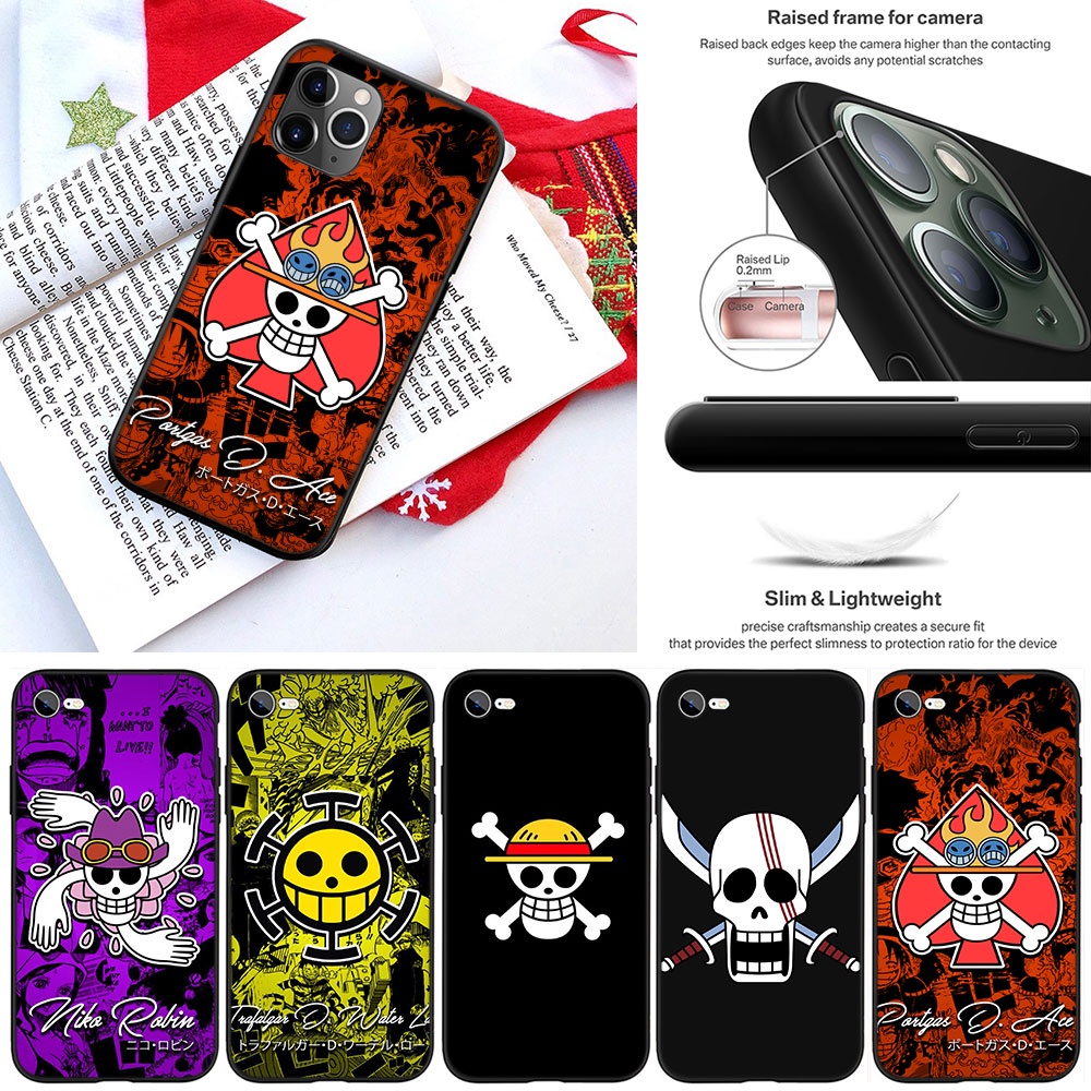 Wzi93 Funda De Silicon Suave Logo One Piece Para Iphone 5 5s 6 6s 7 8 11 Pro Max Plus Se Xr Shopee Chile