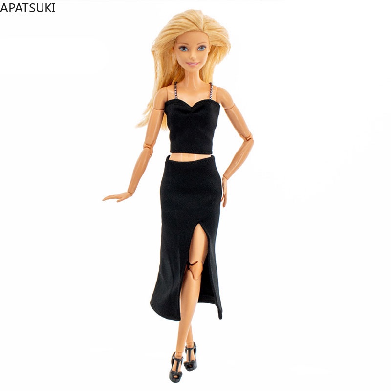 Conjunto De Ropa De Muñeca De Moda Negra Para Vestir Barbie Trajes 1/6  Accesorios Para Muñecas | Shopee Chile