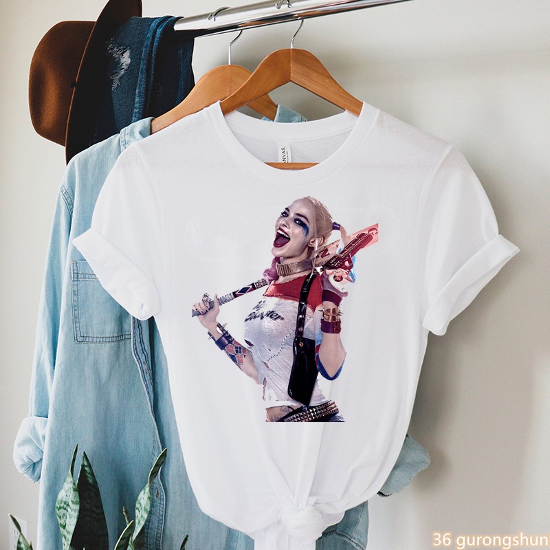 2021 The Suicide Squad Camiseta De Impresión Gráfica Harley Quinn Las  Mujeres Ropa Femenina Divertida Payaso Esqueleto De Manga Corta Camisetas |  Shopee Chile