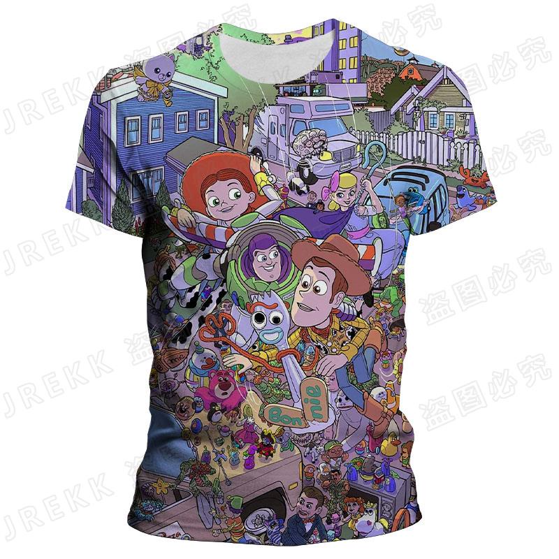 2021 verano toy story t-shirt niños manga corta ropa de niño impresión 3d  tops chica casual y transpirable polera | Shopee Chile