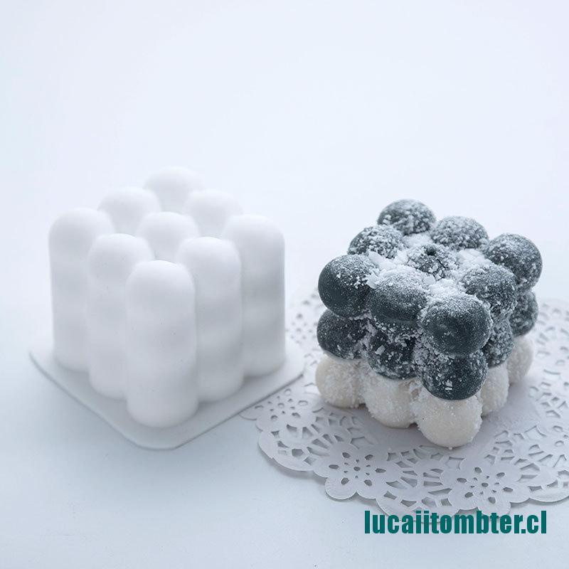 Bricolaje Molde Velas Ball 3D Cubo De Rubik De Silicona para La Pasta De Azúcar Artesanía Adornos Vela Perfumada Cera De Soja Jabón Hecho a Mano 