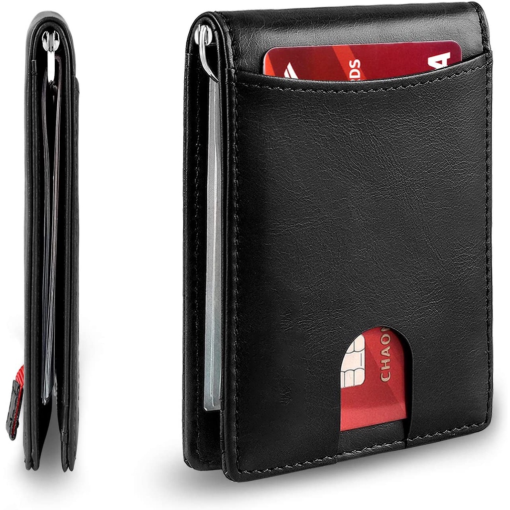Billeteras Hombre Tarjetero Slim con Pinza para Billetes Bloqueo RFID Seguridad Billetero - pequeña de Viaje Estuche, Protege Tarjetas de crédito, Clip para Dinero | Shopee Chile