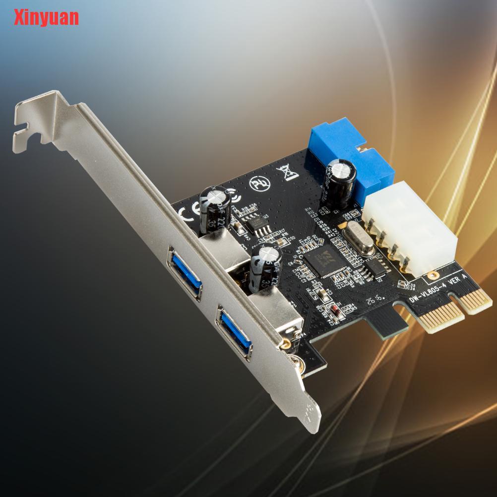 Xinyuan 2 Port Usb 3 0 Pci E Expansion Card 19pin Header 4pin Ide Power Connector Hub Shopee Chile