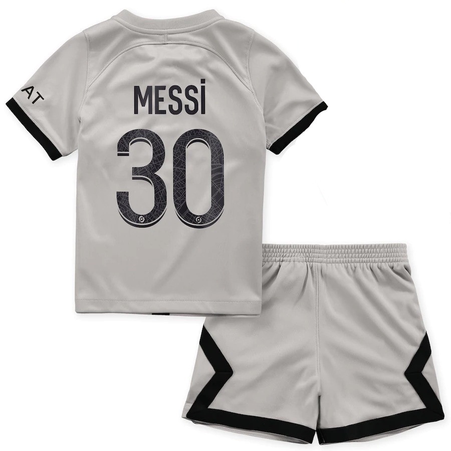 helti Messi 30 Camiseta de fútbol para niños adultos con sus pantalones cortos y calcetines camiseta del PSG Messi para niño Fans Club Messi Paris Saint Germain como regalo un protector Tibia 
