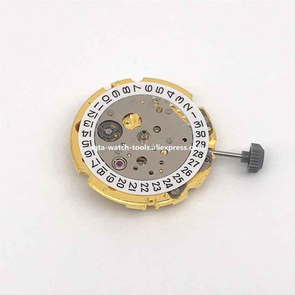 25mm doble calendario en 3 movimiento automático mecánico reloj para Miyota 8205 8200 