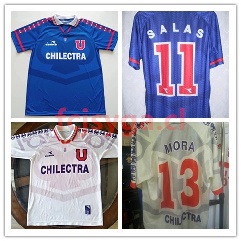 Camiseta De Futbol De La Universidad De Chile The U 1996 Retro Blue White Halls 11 Uniforme Shopee Chile