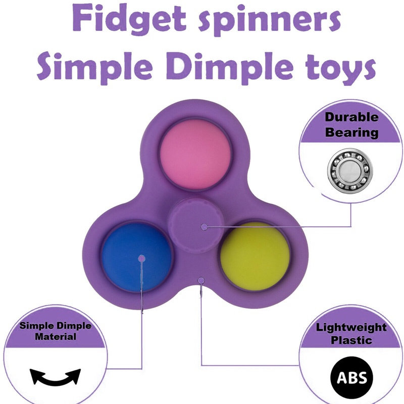 Mini Pop It Sensory Fidget Simple Dimple Keyring Autism Stress Relief ADHD Calm 