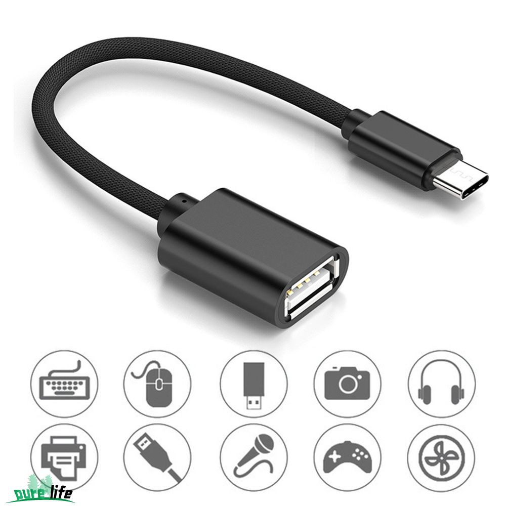 Para Acer Iconia 10 USB OTG Cable Macho One Tipo Adaptador Negro de sincronización de datos 
