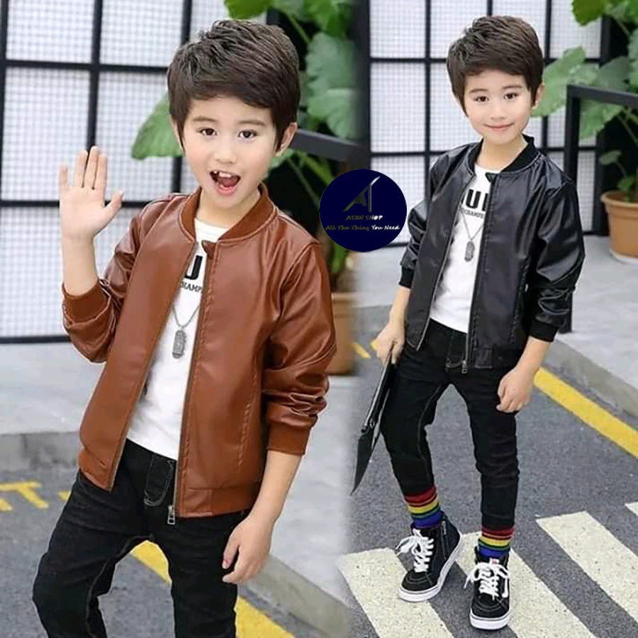 cuero para niños/niñas 100% viena Bomber modelos de edad 3-12 | Shopee Chile