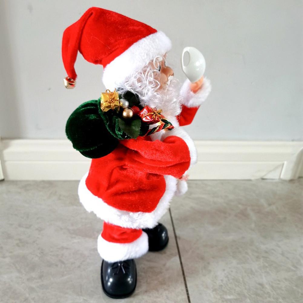 Muñeco de Papá Noel de música eléctrica para niños juguete de decoración de fiesta en casa Piano de guitarra Navidad 2022 regalo 