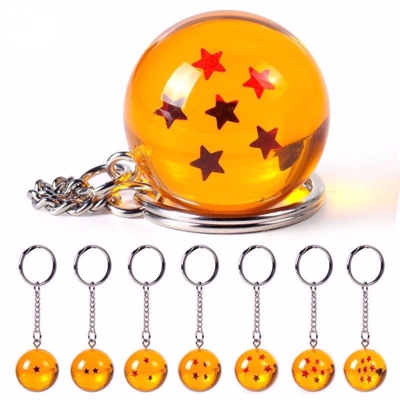 Cosplay Hot Dragon Ball Z DBZ Crystal Ball 7 Estrellas Llavero Colgante KeyChain 