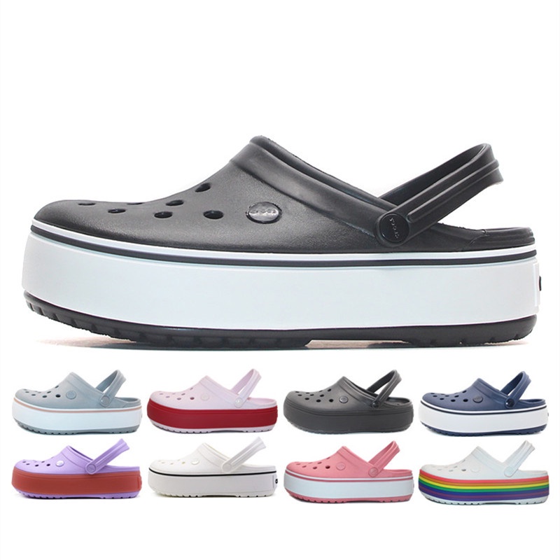 Original Crocs Mujer Sandalias Mercancías En stock Fondo Grueso Aumentar  Zapatilla [205434] | Shopee Chile