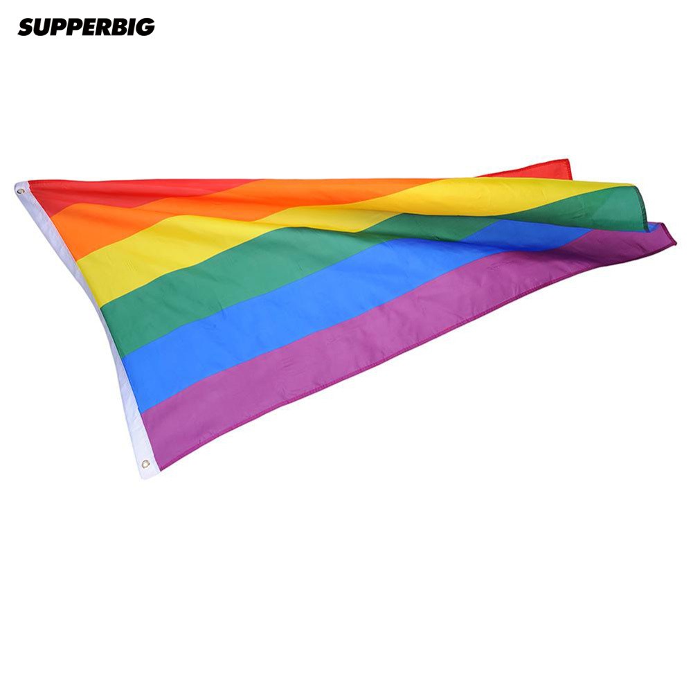 Ready Supperbig 60x90cm Arco Iris Lgbt Bandera Gay Lesbiana Decoracion Shopee Chile