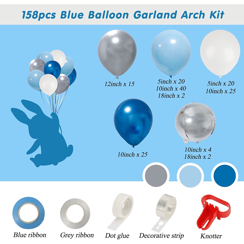 aniversarios y fiestas 119 unidades de guirnalda de globos de confeti azul y dorado decoración para bodas globos de cumpleaños para niños globos de látex azules hombres baby shower 