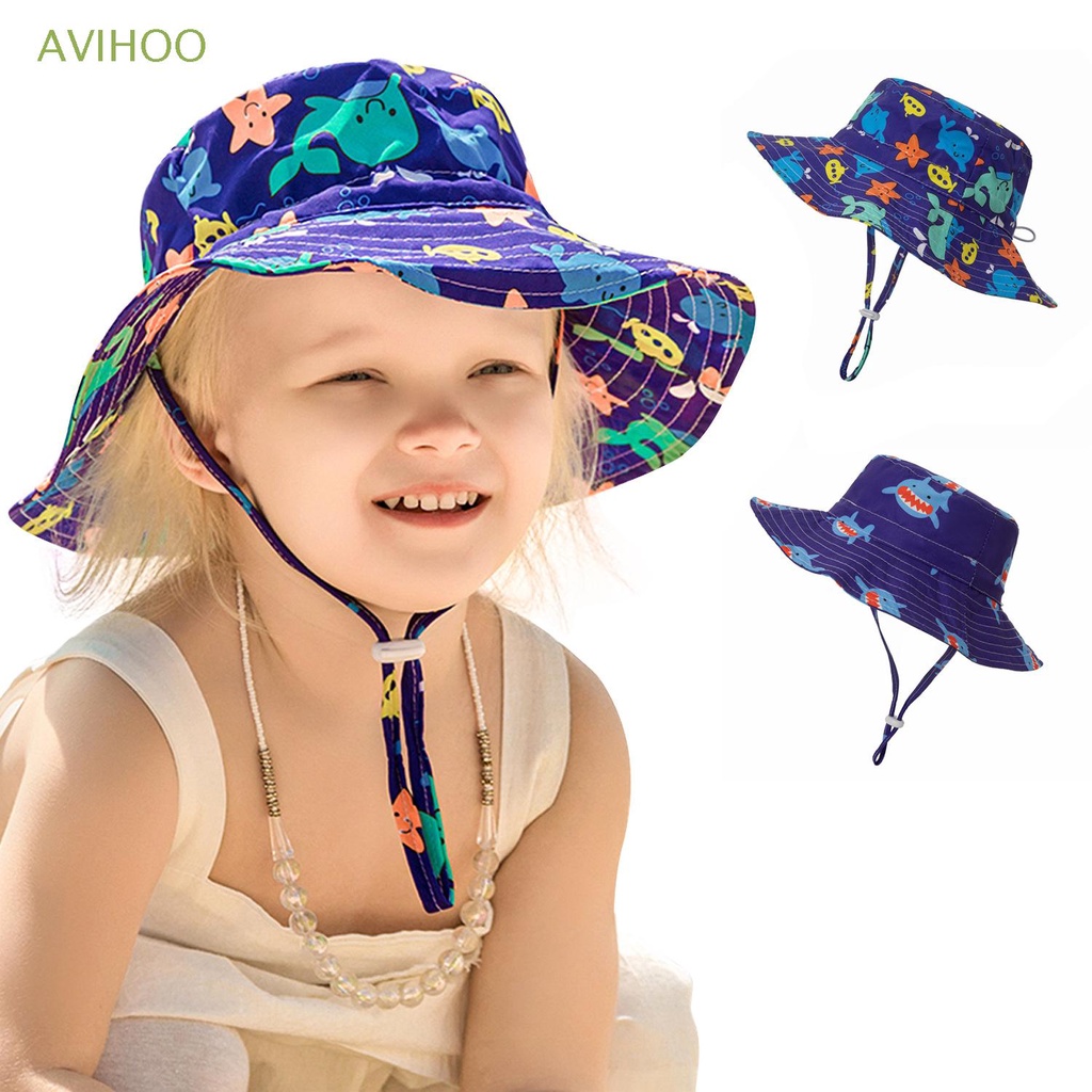 Foldable Children's Baby Upf 50 Cotton Sun Hat Toddler Boy Girl Bucket