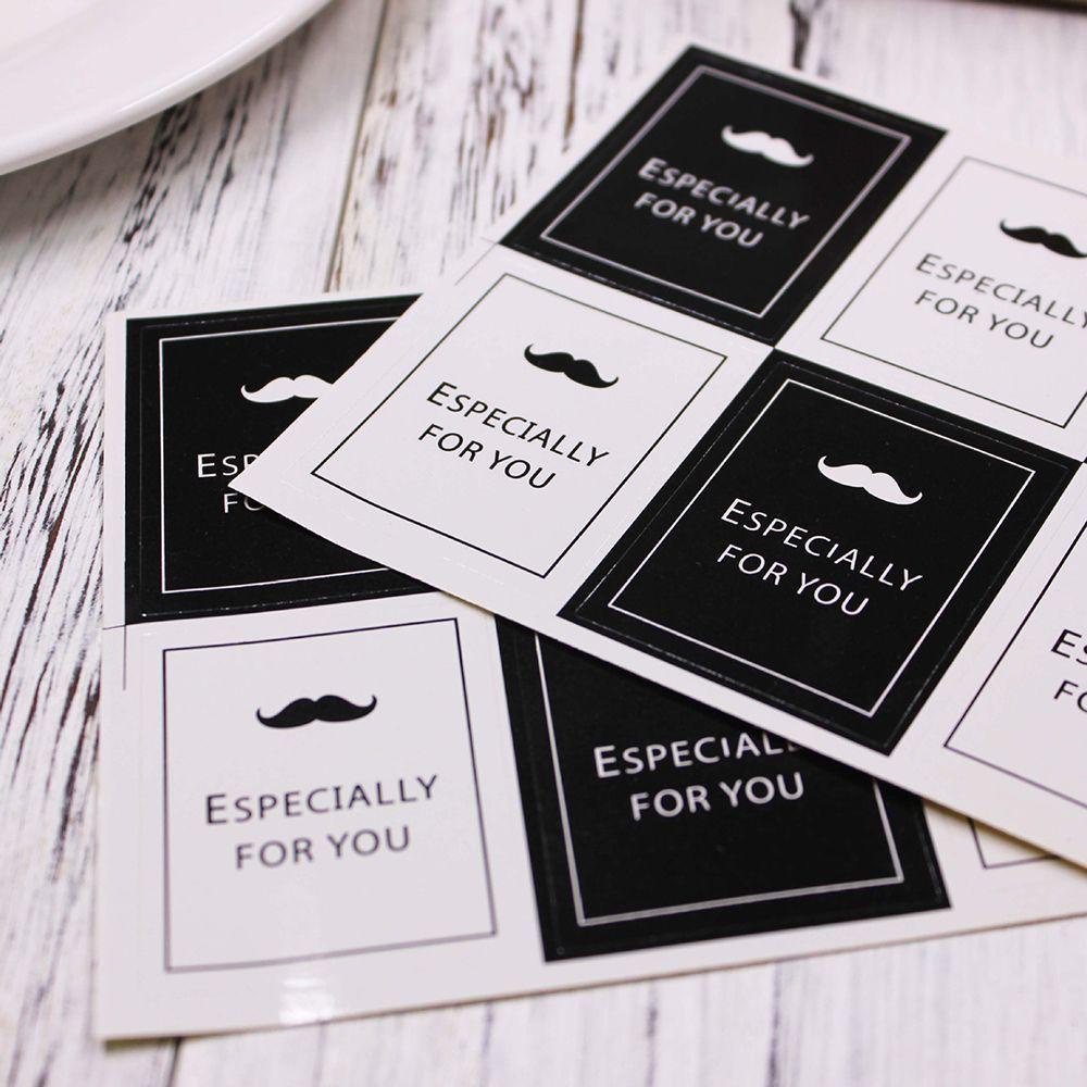 40PCS Especially For You Mustache Paper Label Sealing Sticker For Gift Box Tag 