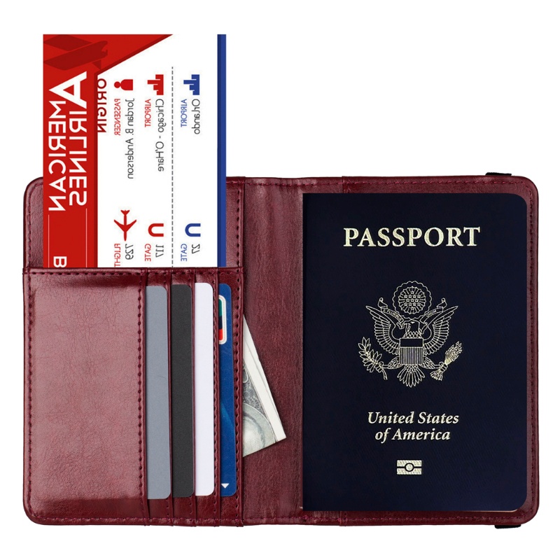 Pasaporte seguro RFID Cartera Soporte Tarjeta de cubierta de diseñador documento de viaje