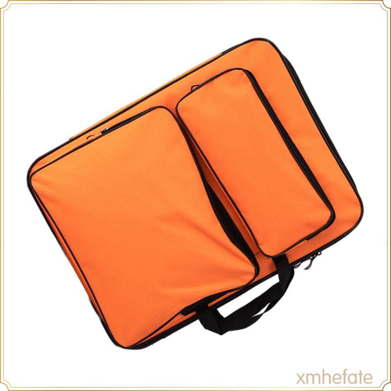 color naranja resistente al agua tamaño A3 Portafolio portátil para dibujos 