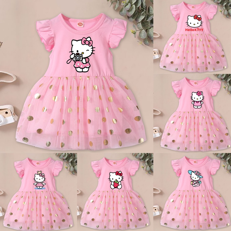 Hello Kitty Vestido De Princesa Para Meninas Roupas De Cosplay Para  Crianças De A Anos 