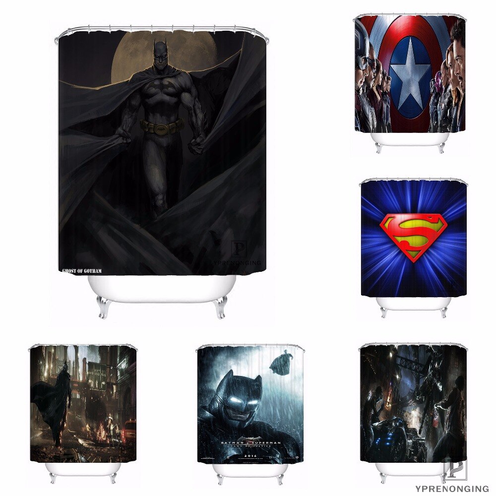 3D Marvel Spiderman Batman Deadpool Tela De Cortina de ducha baño  impermeable Casa, jardín y bricolaje ST3399509