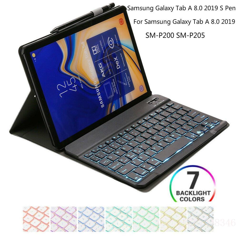 Funda con Teclado Samsung Galaxy Tab A 8.0 P200P205 2019 ORO ROSA 