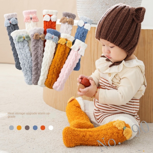 Calcetines para niños de otoño invierno Polar grueso cálido Calcetines de bebé recién nacido（No. 90） | Shopee Chile