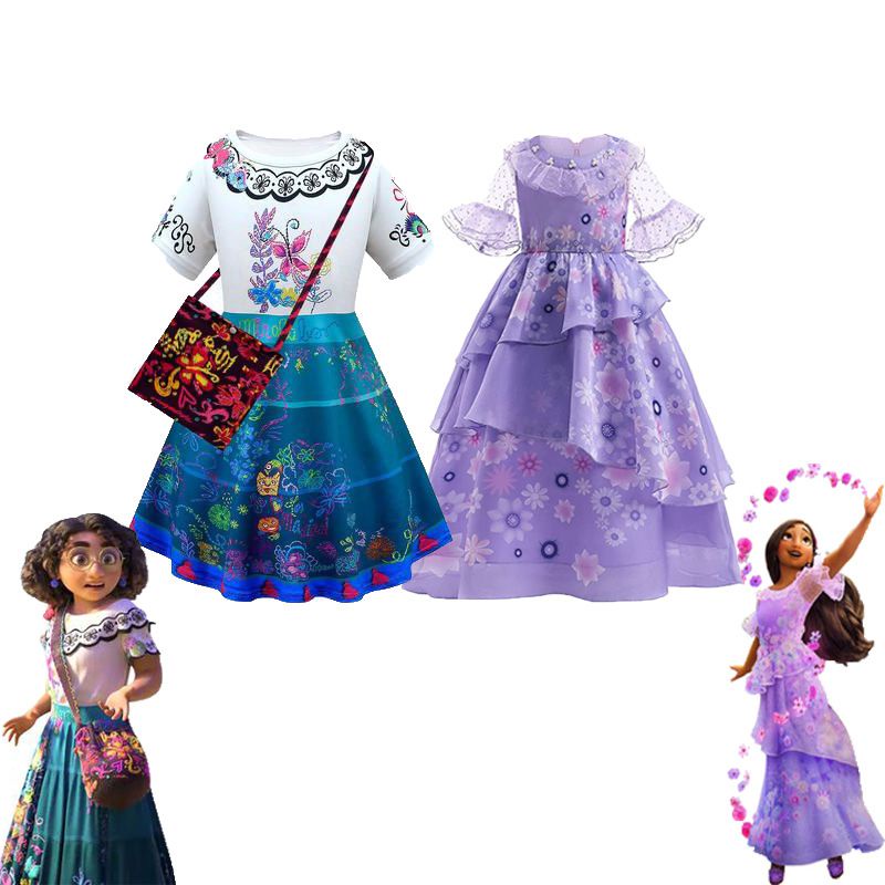 Disney Encanto Isabela Madrigal Kids Deluxe Dress Puffy Yarn Princess