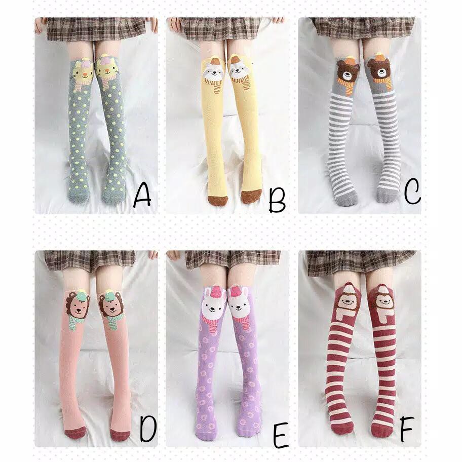 Calcetines para niñas – calcetines hasta la – calcetines largos para niña importadas G006 | Shopee Chile