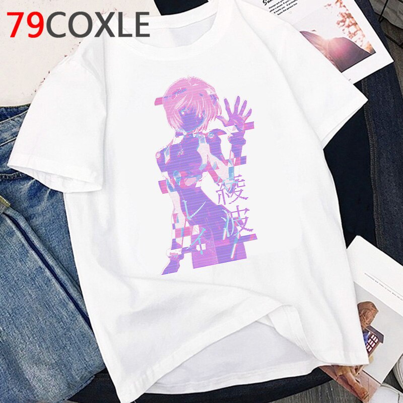 Evangelion Ropa Camiseta Masculina vintage Pareja Estética Japonesa kawaii  Verano top | Shopee Chile