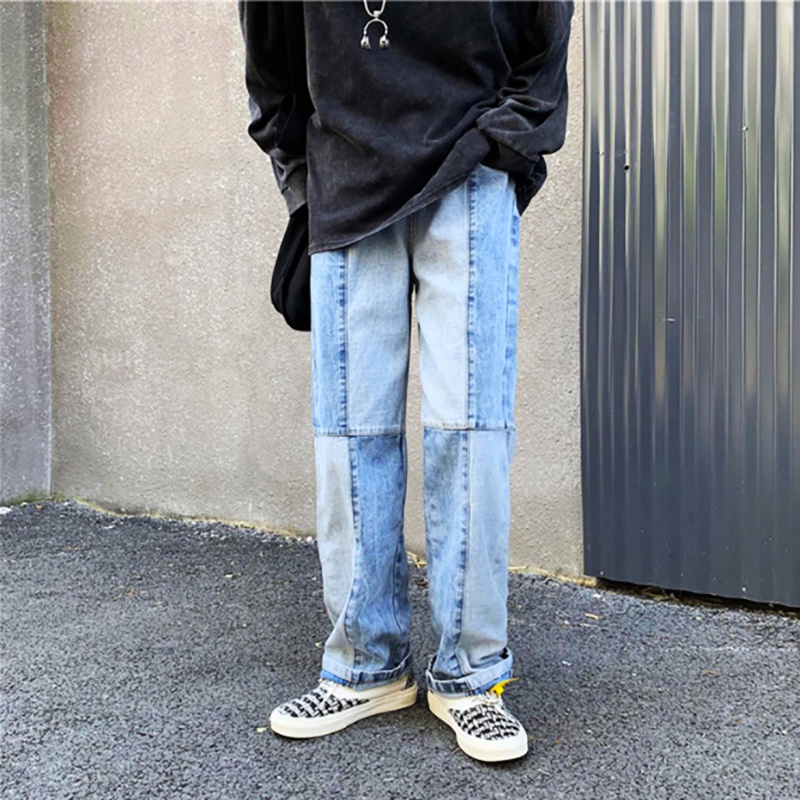 Jeans Nuevo thicken Denim Suelto , Pantalones Holgados Unisex De Corte  Recto Simple Casuales Para Hombres , Ropa De Hombre , Estilo Coreano . |  Shopee Chile