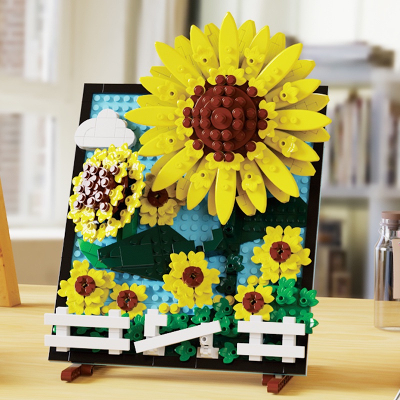 lego creator art flowers girasol diy lego juguetes para niños bloques  compatibles con lego juguetes 666pcs bloques de construcción | Shopee Chile