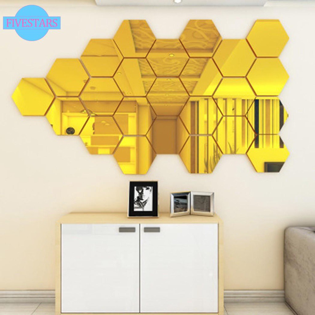 Etiqueta engomada de la pared pegatinas decorativas del arte de la simulación de oro para el dormitorio 