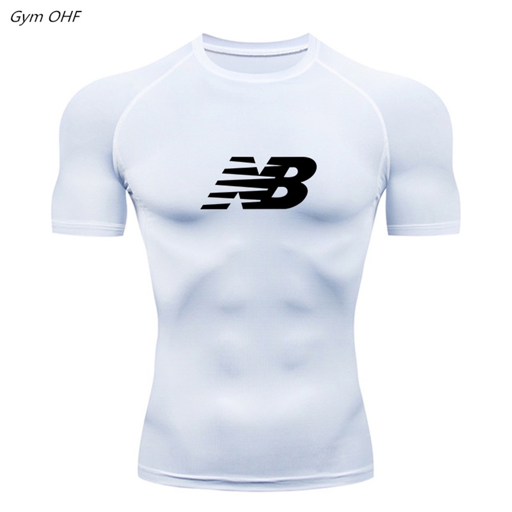KDXBCAYKI Formación de compresión Deportes Hombres Tops Ejecución de capa base de secado rápido de manga corta del entrenamiento camisetas for los hombres 