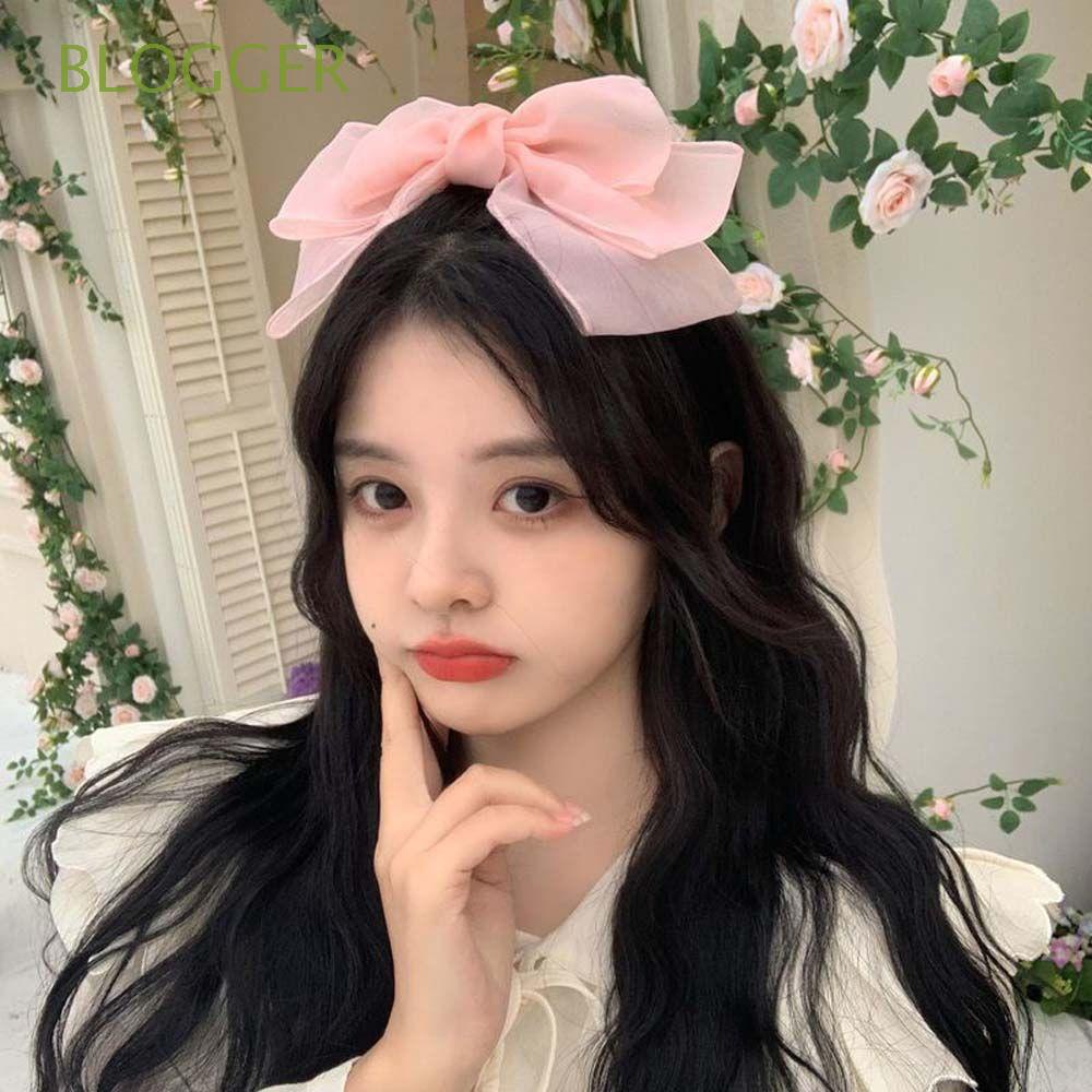 BLOGGER Elegant Bow Spring Clip Sweet Hair Accessories Korean Style Hairpin  Creative Headwear Solid Color Female Multilayer Mesh Yarn Gifts Snap Hair  Clip/Multicolor | Shopee Chile