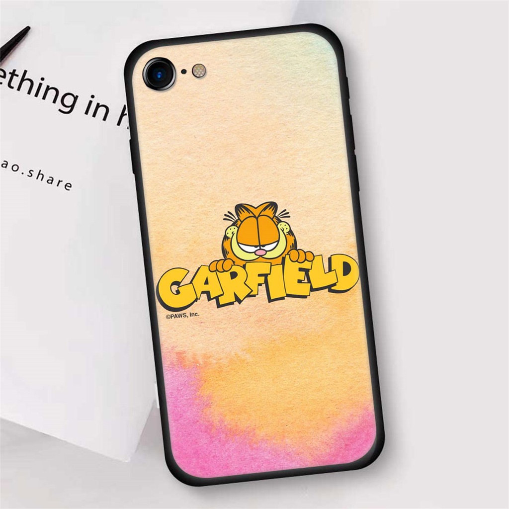 Garfield Gato Comic Funny dibujos animados brillo plástico teléfono caso para APPLE IPHONE