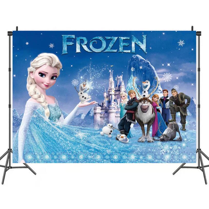 Frozen Girl Telón De Fondo Bebé Ducha Para Niña Elsa Princesa Fiesta  Suministros Bandera Castillo De Hielo 150 * 100cm | Shopee Chile