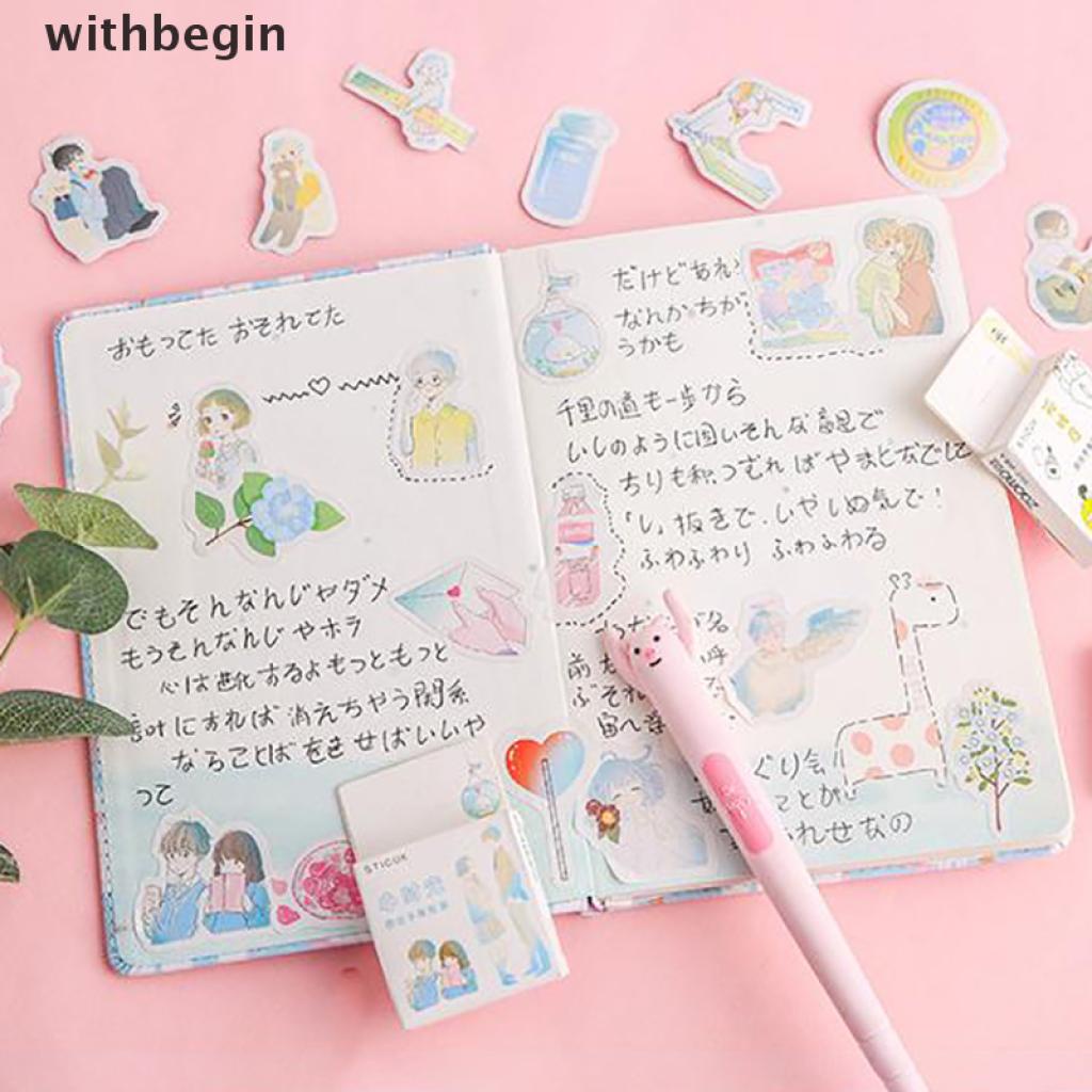 Withbegin 40pcs Box Kawaii Stationery Sticker Diy Diary Scrapbooking Planner Stickers Withbegin Shopee Chile