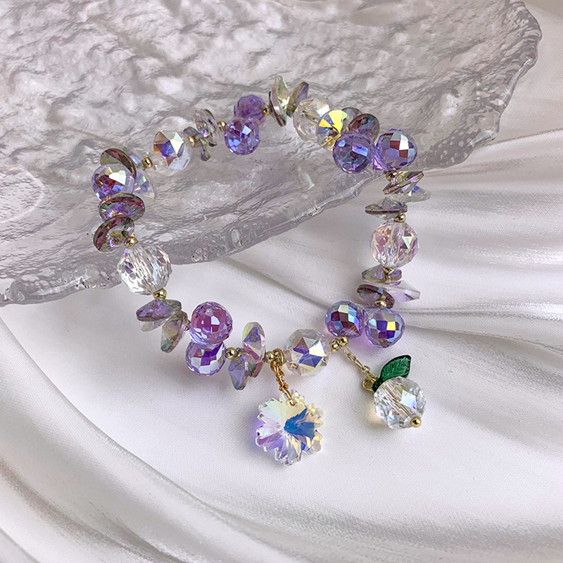 Color Ab Butterfly Crystal Pulsera De Cuentas Mujer Dulce A 
