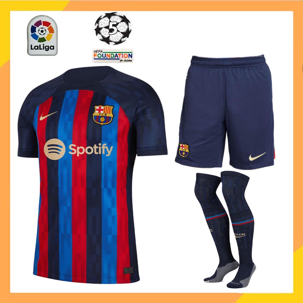 Nike Kids FC Barcelona Home Kit Stadium 2022-2023 Kit ...