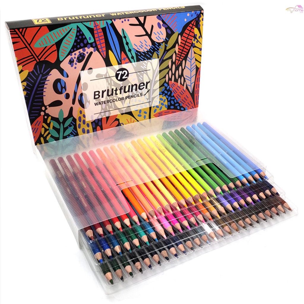 Profesional 72 Lápices de Colores acuarelables Set Con Funda De Lona Enrollable Para Adultos y Artista Dibujo de Dibujo de Niños Dibujados a Mano 