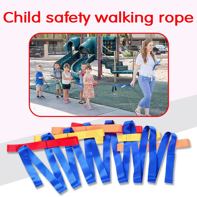 Cuerda de Seguridad para Caminar Colorida Cuerda para Caminar para niños pequeños para hasta 12 niños Cuerda para Caminar contra niños en Edad Preescolar al Aire Libre 