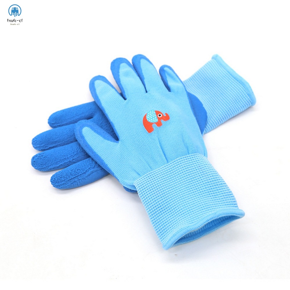 Donfri 3 pares de guantes de jardinería para niños pintura hechos a mano guantes protectores de látex actividades al aire libre tareas domésticas diarias 